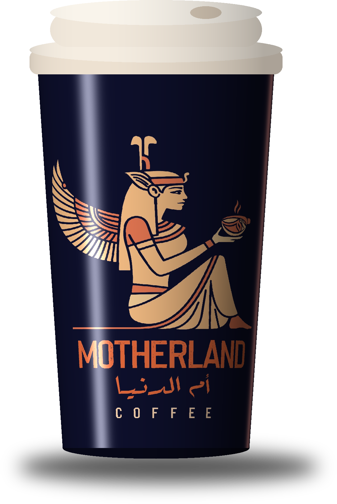 Motherland Cafe cup mockup